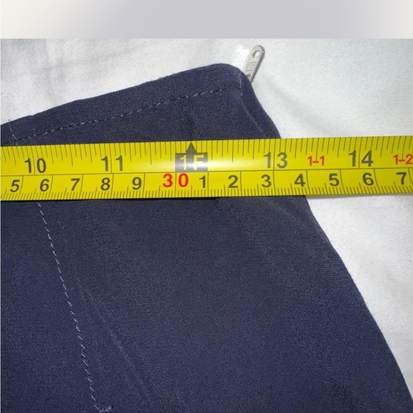 Sandro 100% silk Navy Tiered Mini Skirt with side zip size 2 - Picture 3 of 6